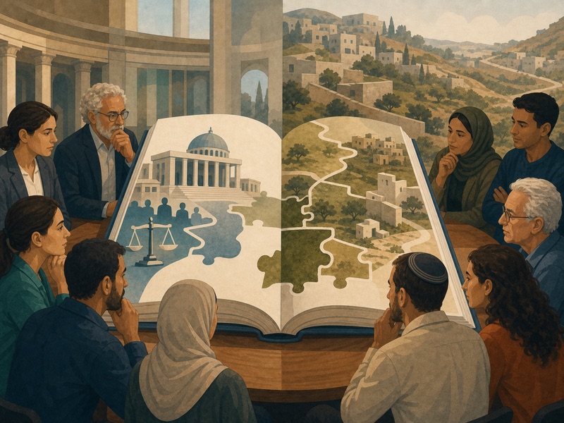 איור על בית משפט, משפט בינלאומי והשטחים