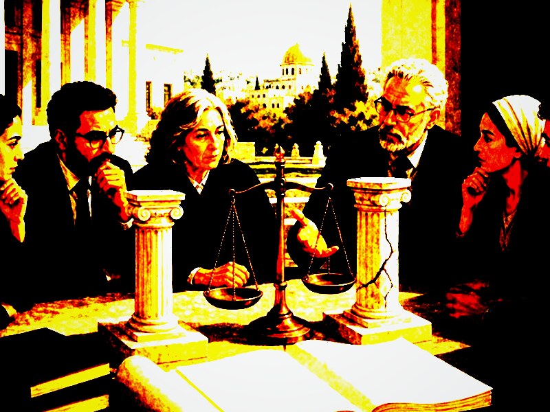 איור עריכתי על משפט הומניטרי בין־לאומי והסכסוך הישראלי־פלסטיני