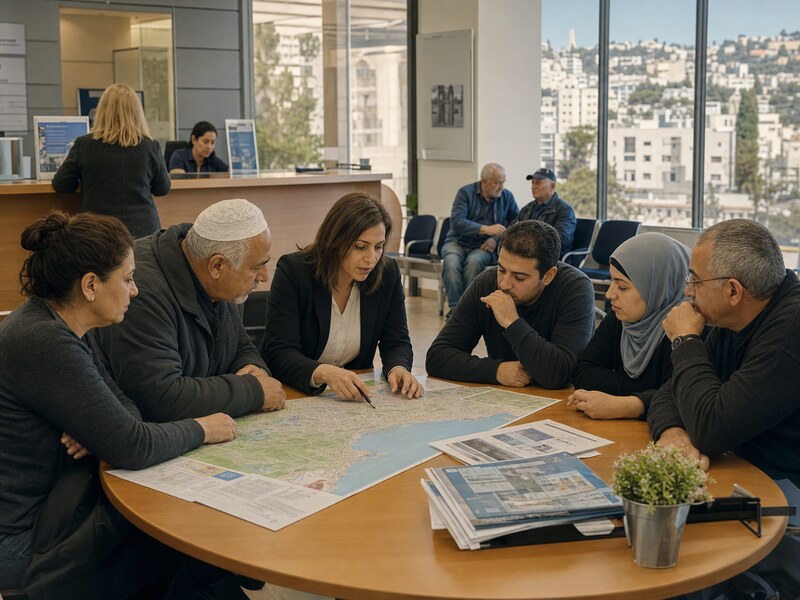 תושבים מגוונים ונציגי עירייה דנים במפות שירותים במרכז עירוני