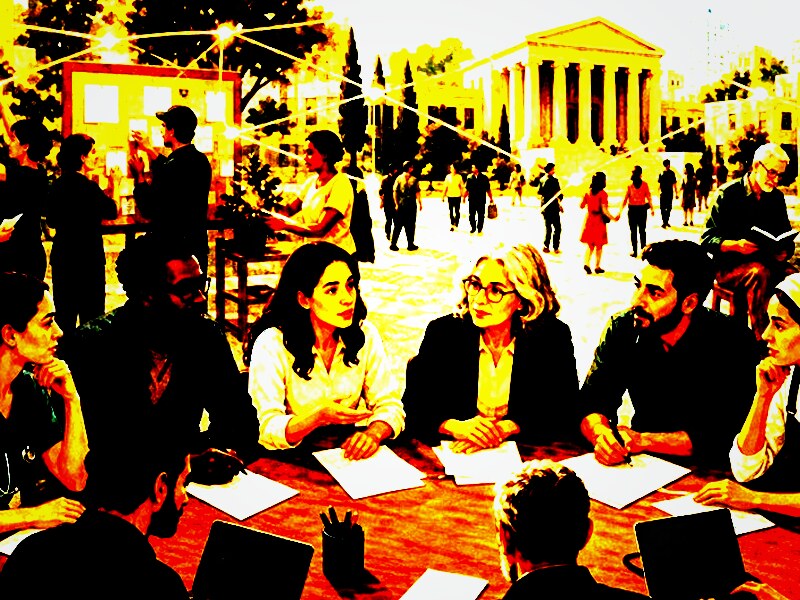 איור עריכתי: פרדוקס הסובלנות והיפר־קיטוב בדמוקרטיה מאוימת