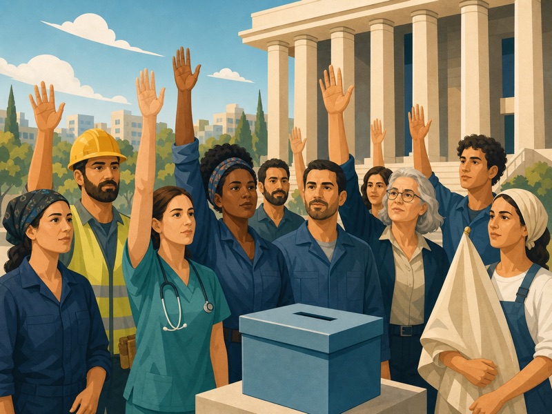 איור על חינוך אזרחי, חברה אזרחית וערכים דמוקרטיים
